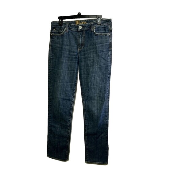 Kut From The Kloth Blue straight Bootcut Mid-Rise Casual Denim Dark Wash Size 10 - Picture 1 of 7